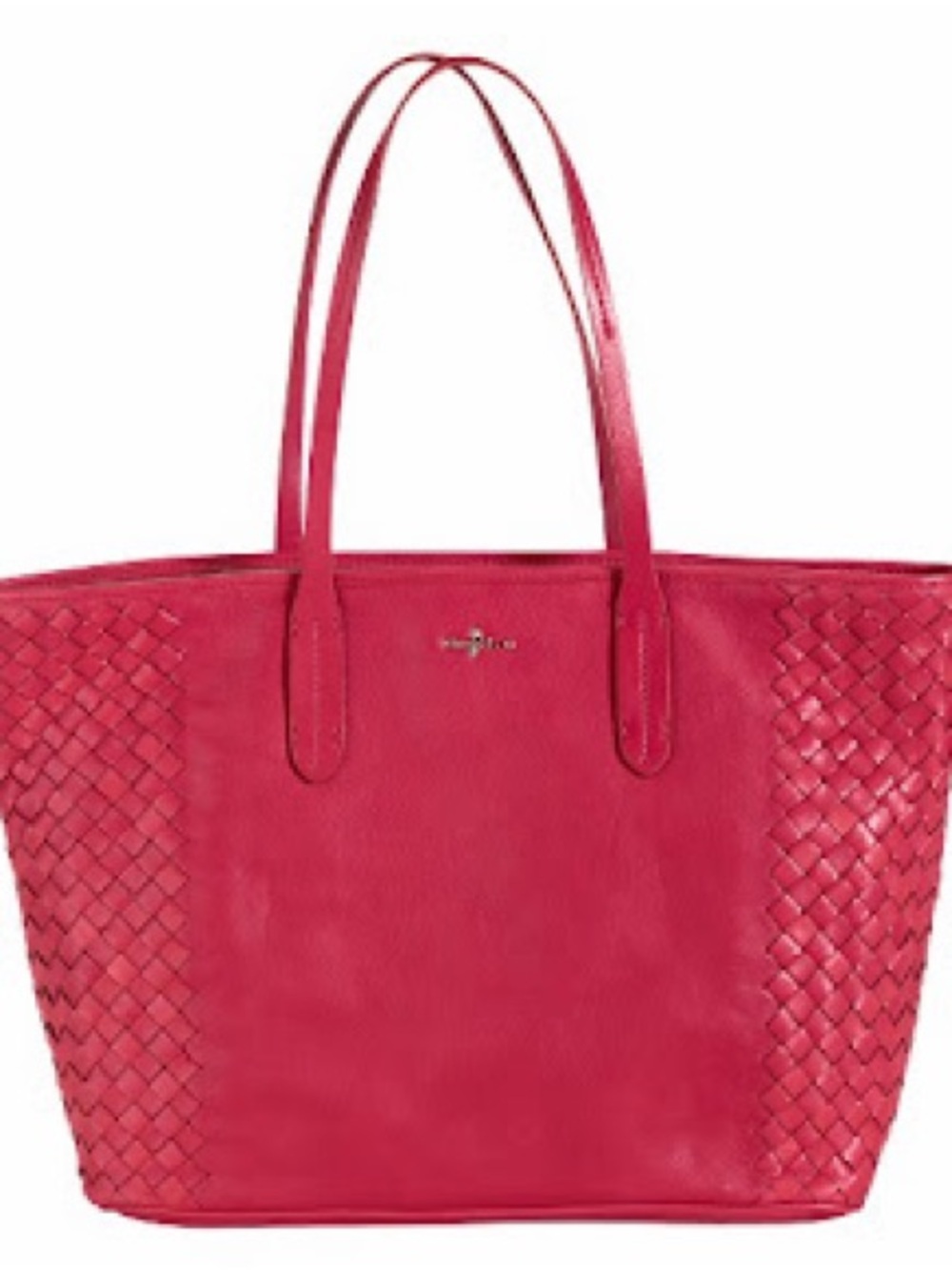 Cole Haan reddish pink Woven Leather Tote